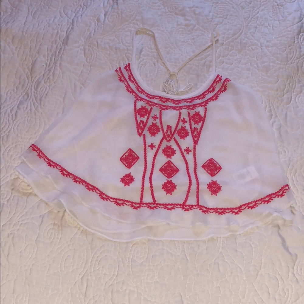Ecoté Flowy Aztec Embroidered Tank